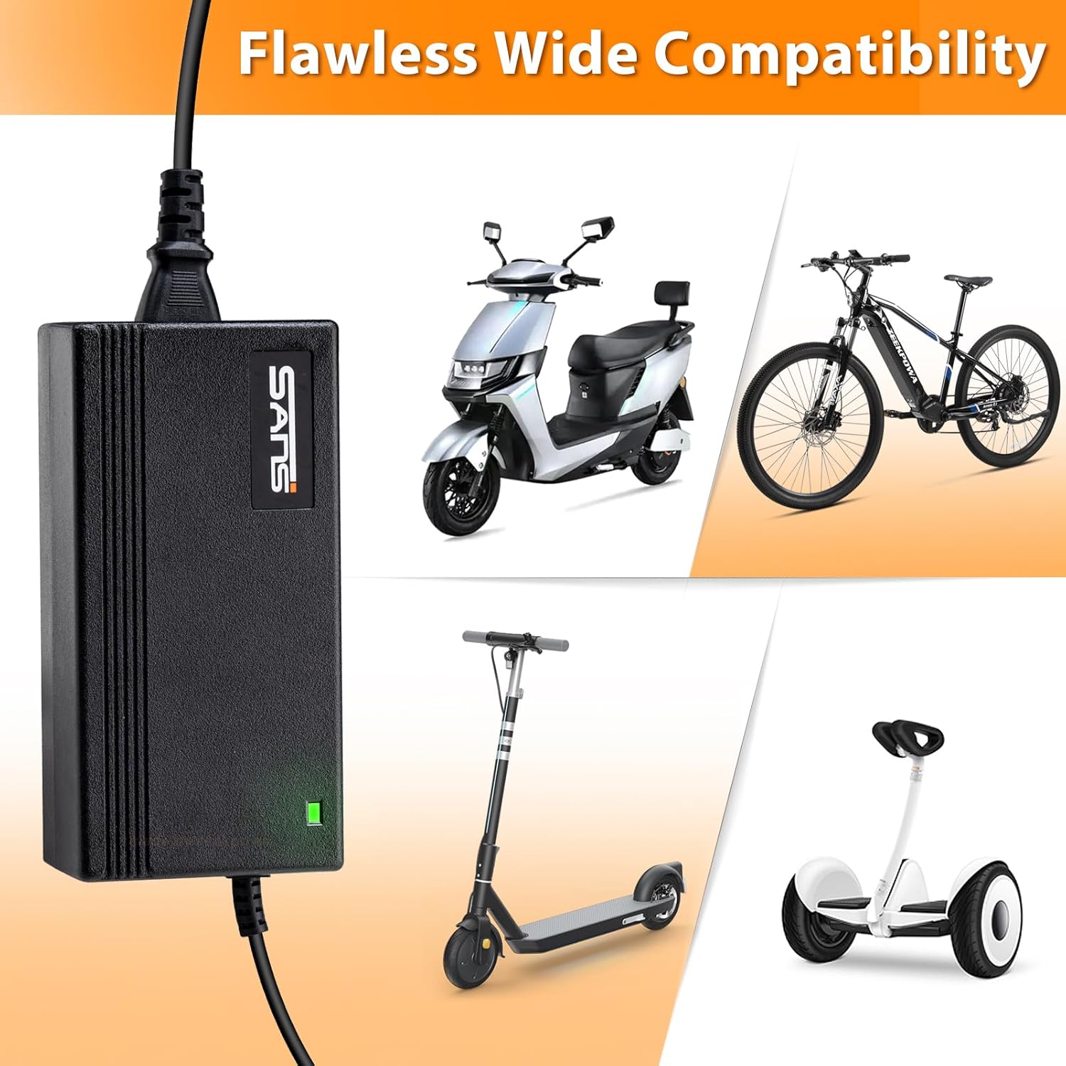 Cargador de 54.6V 2A para batería eBike de 48V compatible con Lectric XP 1.02.03.0, Lectric XPremium, Eahora X5, Himiway Cruiser, Ride1Up Core-5,