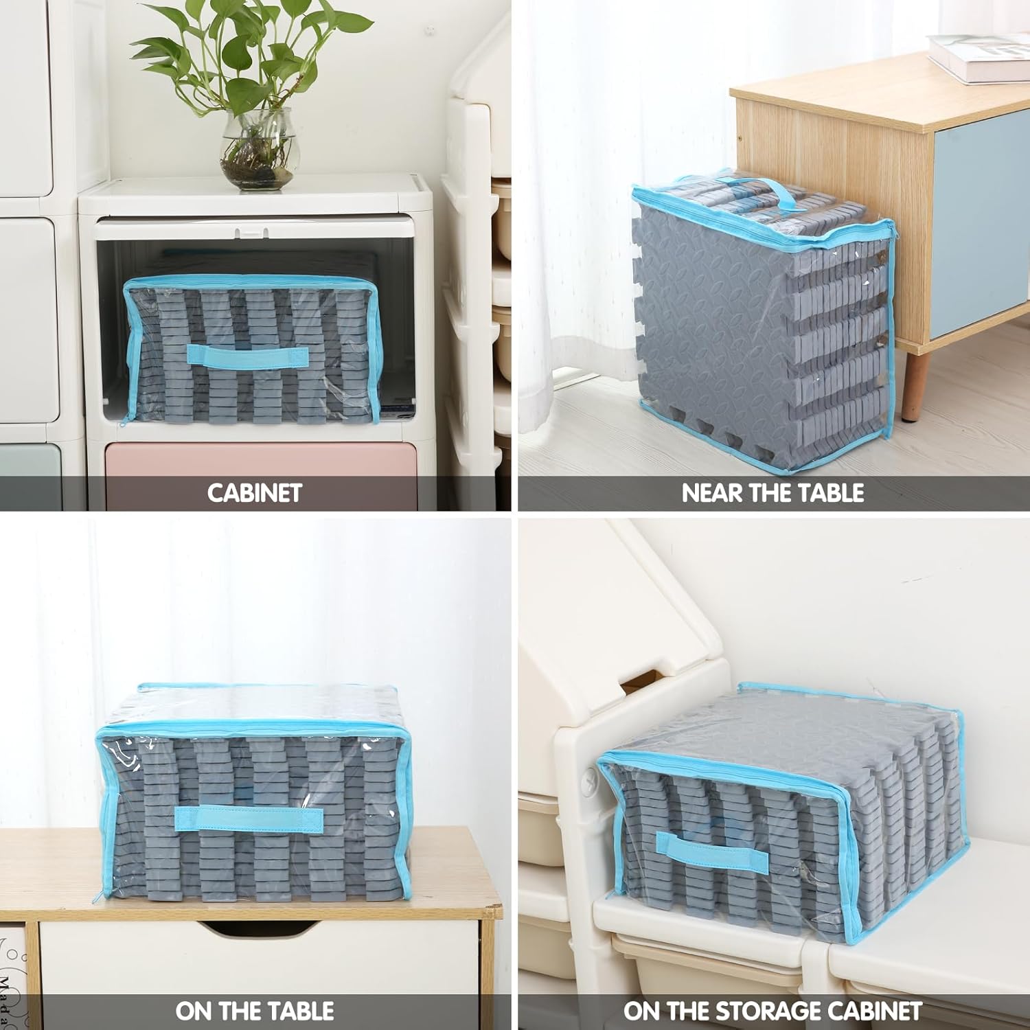Coolcandy Tapete de juego de espuma EVA, 16 azulejos coloridos para bebé, tapete de juego cuadrado para niños con color sólido, azulejos de espuma