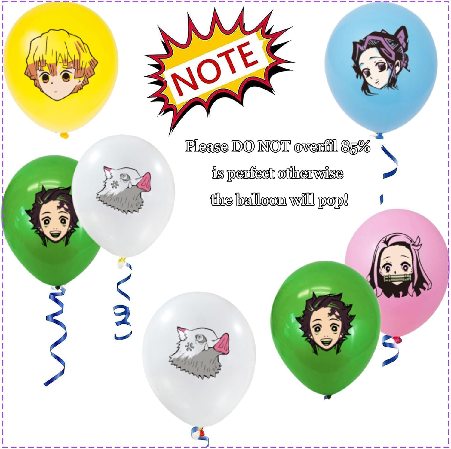 20 globos de anime japonés de 12 pulgadas encantadores globos temáticos para fiestas infantiles, decoraciones de celebraciones especiales