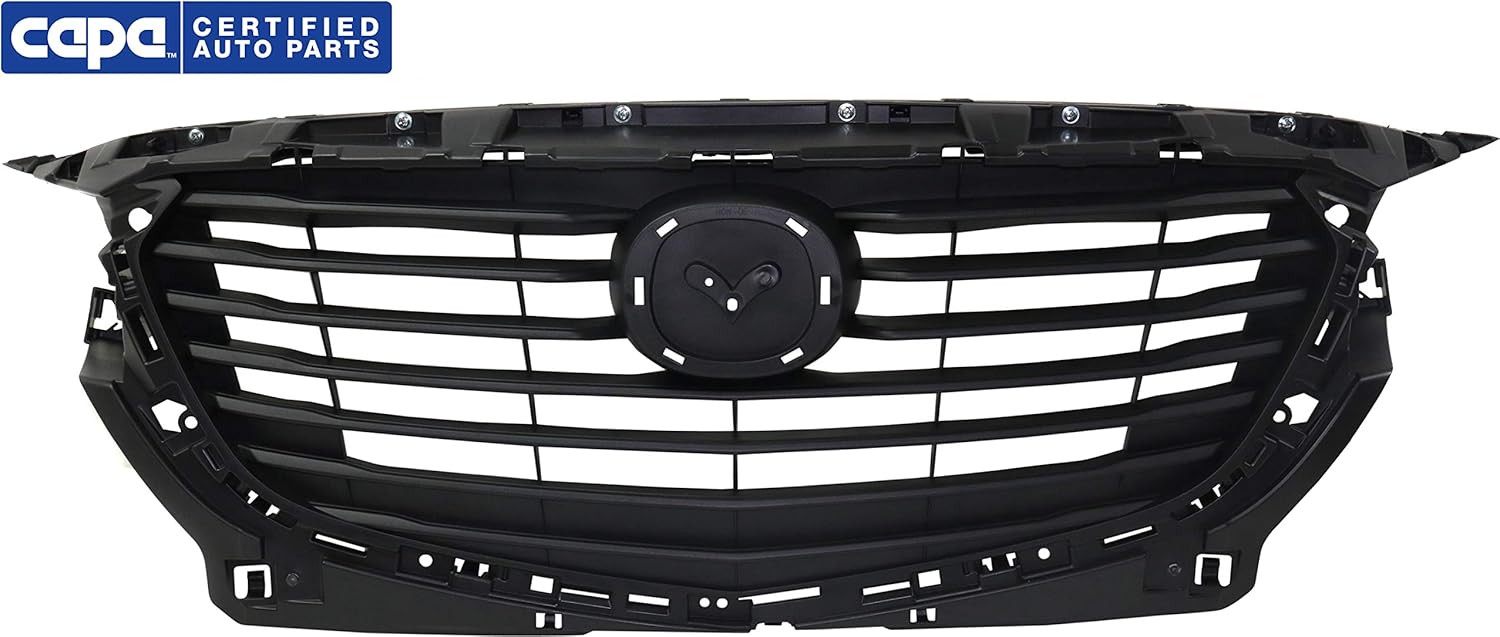 Evan-Fischer – Conjunto de parrilla compatible con Mazda CX-3 texturizado 2016-2018 con carcasa e inserto gris oscuro – CAPA