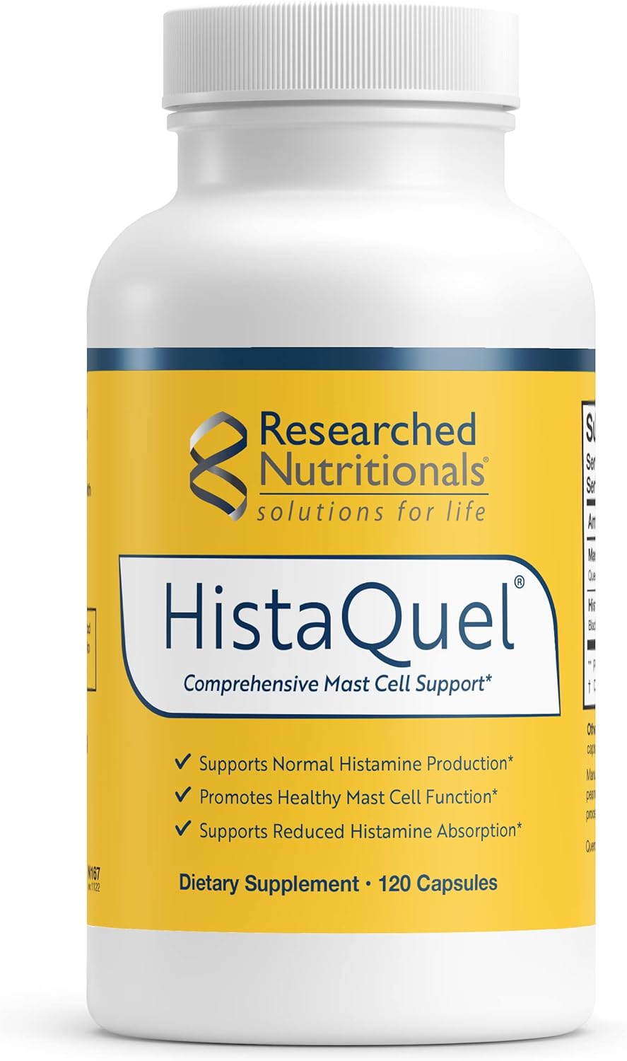 Researched Nutritionals HistaQuel – Soporte de mastocitos – Apoya la producción normal de histamina y la respuesta del sistema inmunológico con