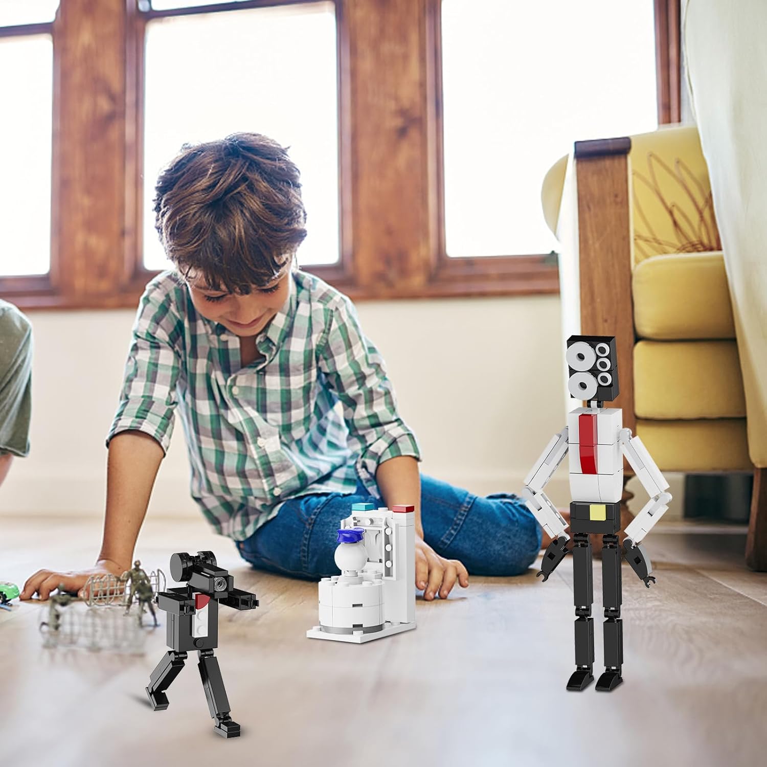 Skibi – Juego de figuras de acción de inodoro 3 en 1, Skibi, camarógrafo, altavoz, titan, juego de terror, modelo, juguetes coleccionables, kit de