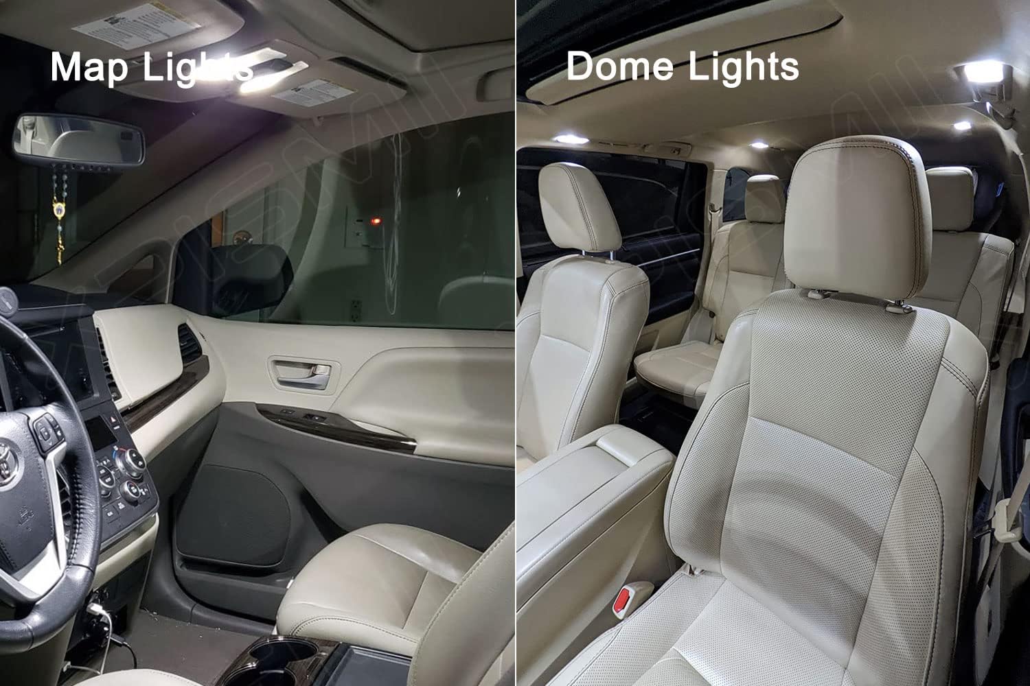 Kit de 16 luces LED interiores Sienna blancas de 6000 K, repuesto para Toyota Sienna 2011 2012 2013 2014 2015 2016 2017 2018 2019 2020 2021, con