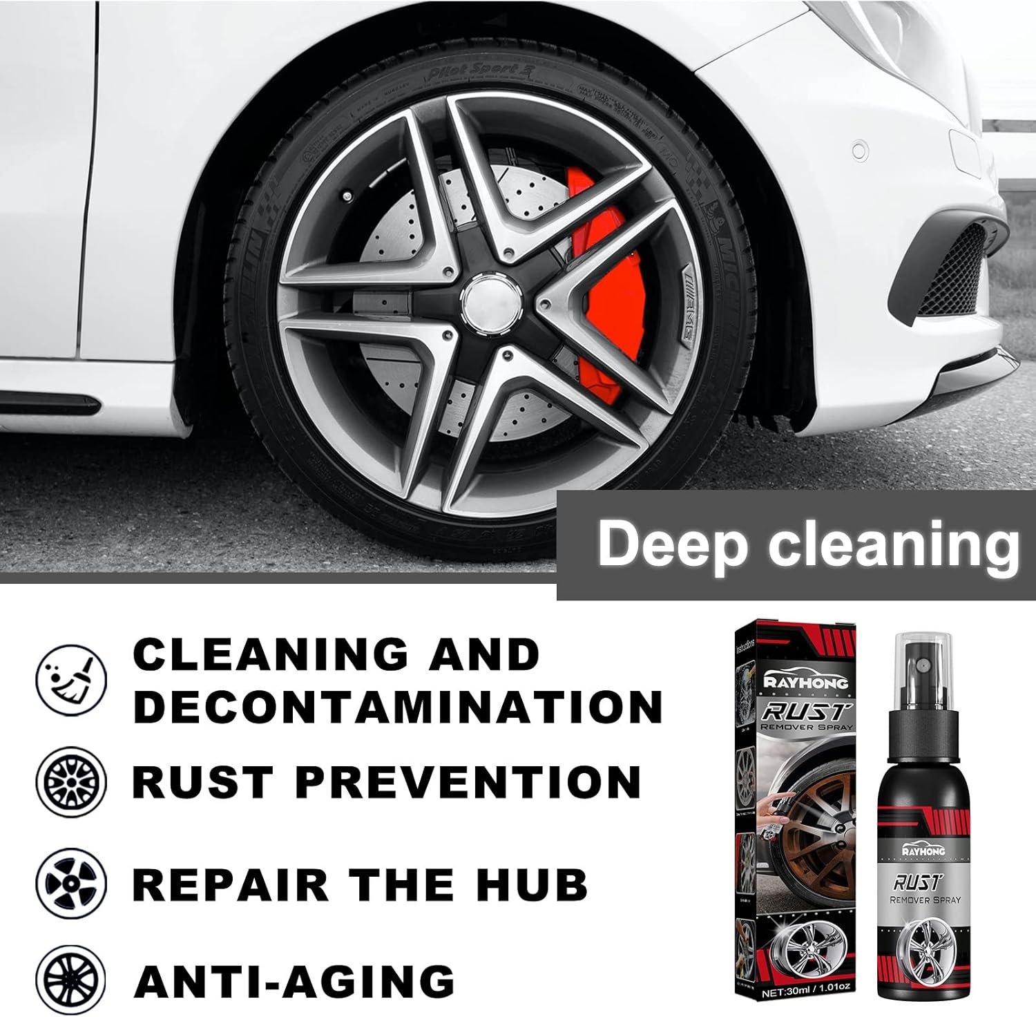 Spray removedor de óxido para metal, removedor de óxido de metal multifuncional, espray de eliminación de óxido de automóvil, convertidor de óxido
