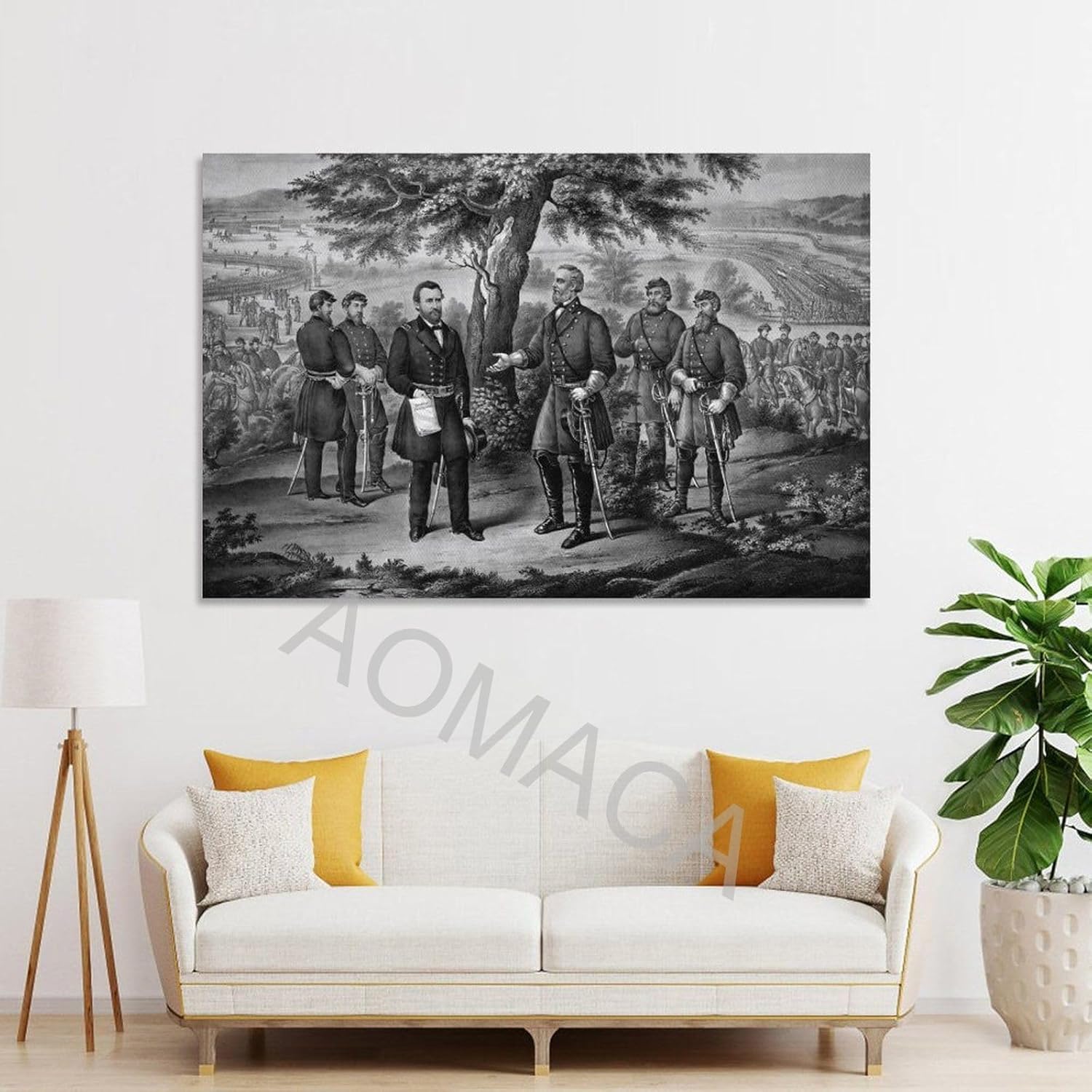 Posterazzi – Póster de Robert E. Lee to General Ulysses S. Grant, pintura en lienzo, póster de arte de pared para dormitorio, sala de estar, 08 x 12