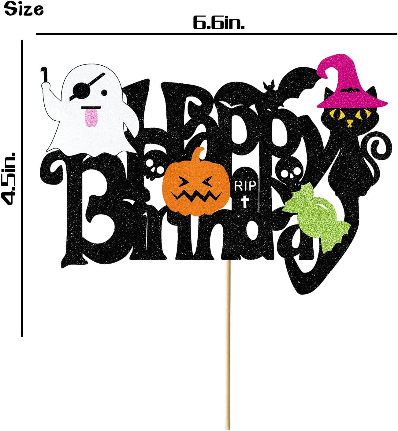 Finestore168 – Decoración para pastel de cumpleaños de Halloween, calabaza, fantasma, caramelo, decoración de Halloween, suministros de fiesta de