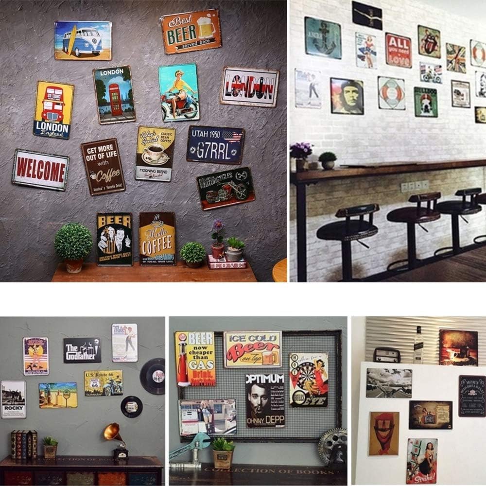 Cartel creativo de hojalata con margaritas, decoración de pared divertida para el hogar, cafeterías, oficina, tienda, pubs, club, placa de hojalata,
