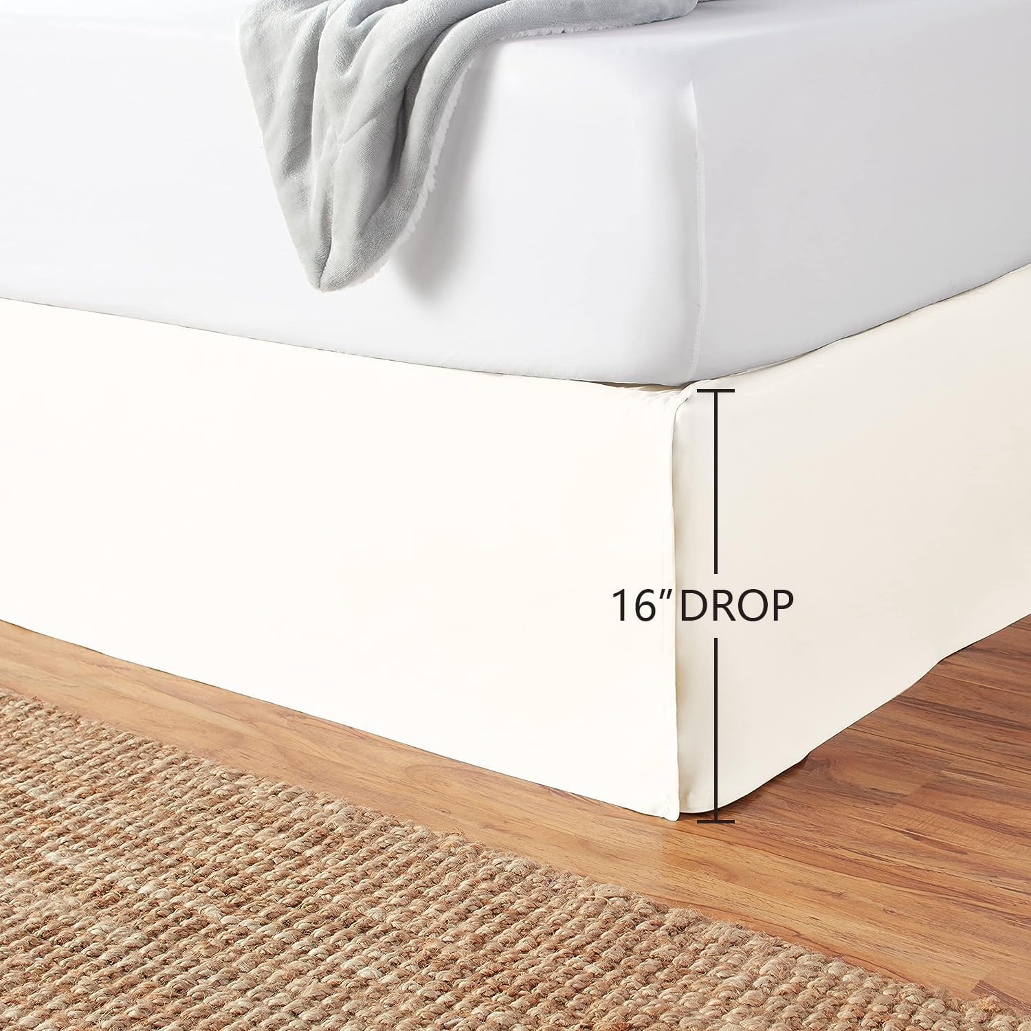 Tienda Basics Faldón para cama con pliegues