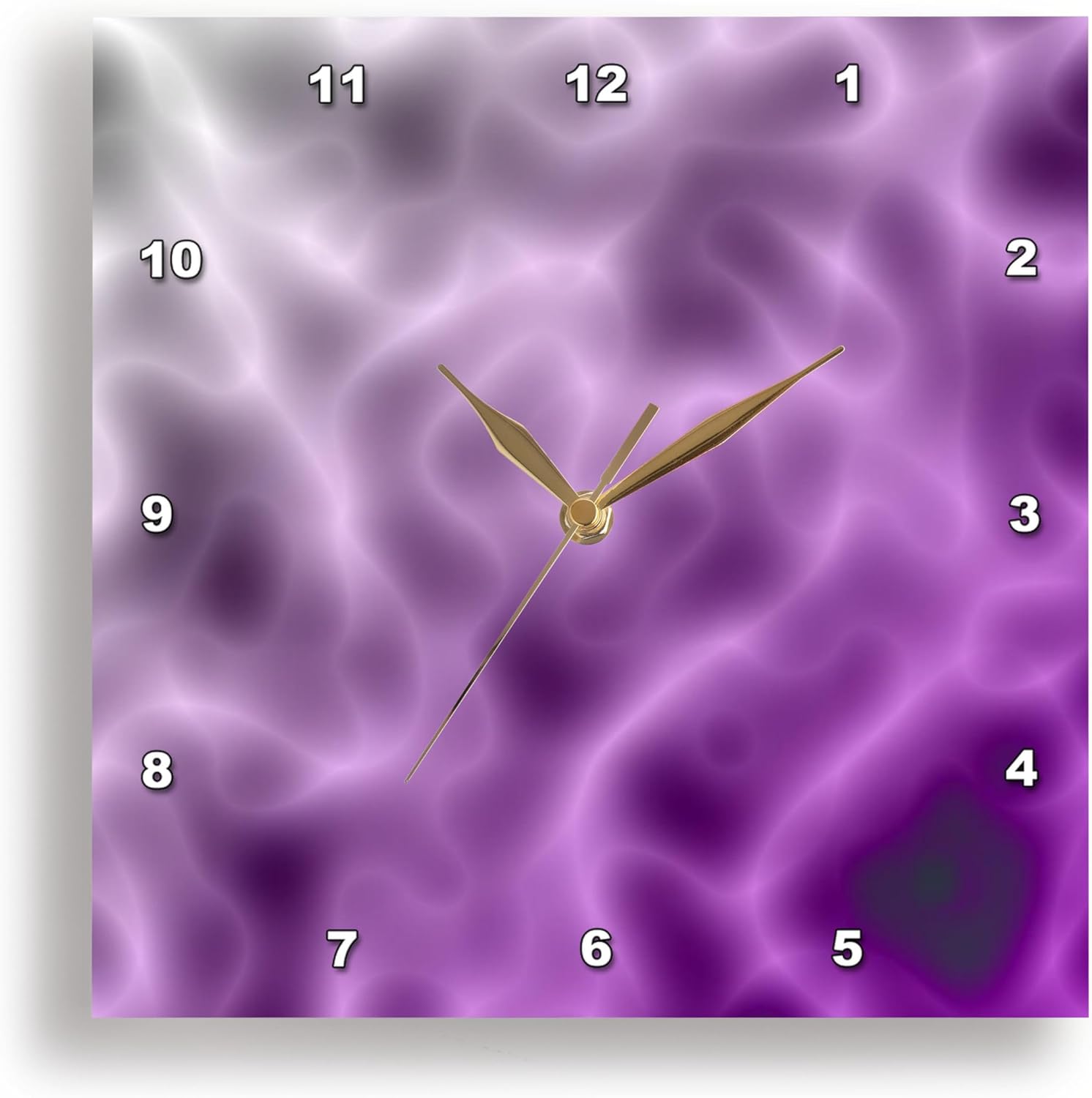 3dRose LLC Purple Haze – Reloj de pared abstracto de 10 x 10 pulgadas