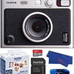 Fujifilm INSTAX Mini EVO Hybrid Instant Camera (negro) Bundle, incluye 60 mini película INSTAX (60 exposiciones), tarjeta de memoria SanDisk 32GB Fujifilm INSTAX Mini EVO Hybrid Instant Camera (negro) Bundle, incluye 60 mini película INSTAX (60 exposiciones), tarjeta de memoria SanDisk 32GB