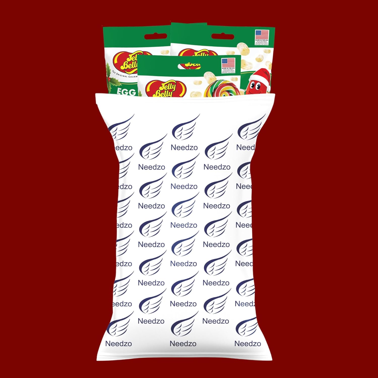 Frijoles de gelatina con sabor a ponche de huevo, edición limitada, dulces navideños para rellenar calcetines, 3.5 onzas (paquete de 3)