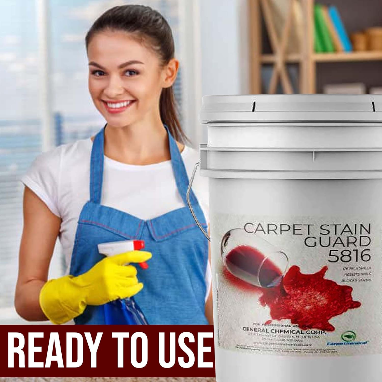 General Chemical 5816 – Protector de tela segura para tapicería, alfombras, alfombras, cortinas y más, espray protector impermeable para uso en