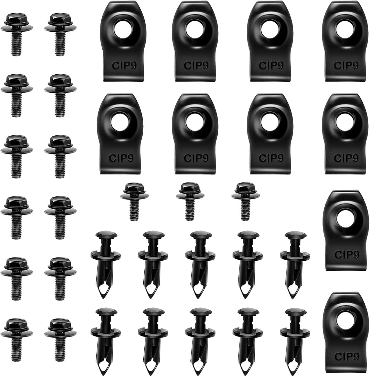 UGSHY Pack-35 – Perno protector para cubierta del motor de automóvil, dispositivo fijo en forma de U de metal, revestimiento de guardabarros de
