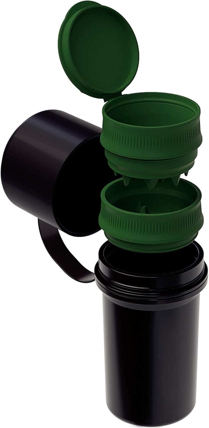 HEMPER Keeper – Molinillo 3 en 1 + sistema de almacenamiento con almacenamiento a prueba de olores con correa de sujeción lista para viajar  Ligero