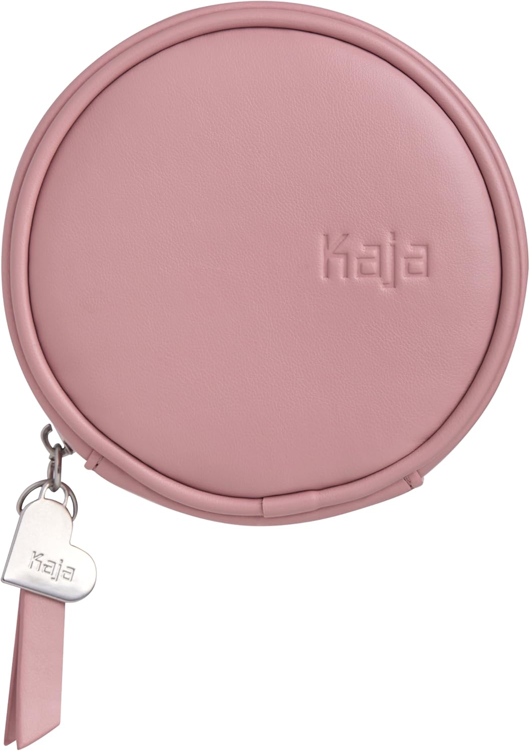 Kaja Bolsa de maquillaje Let’s Go  Bolsa redonda de maquillaje multifuncional para mujeres y niñas, impermeable, duradera, apta para viajes,