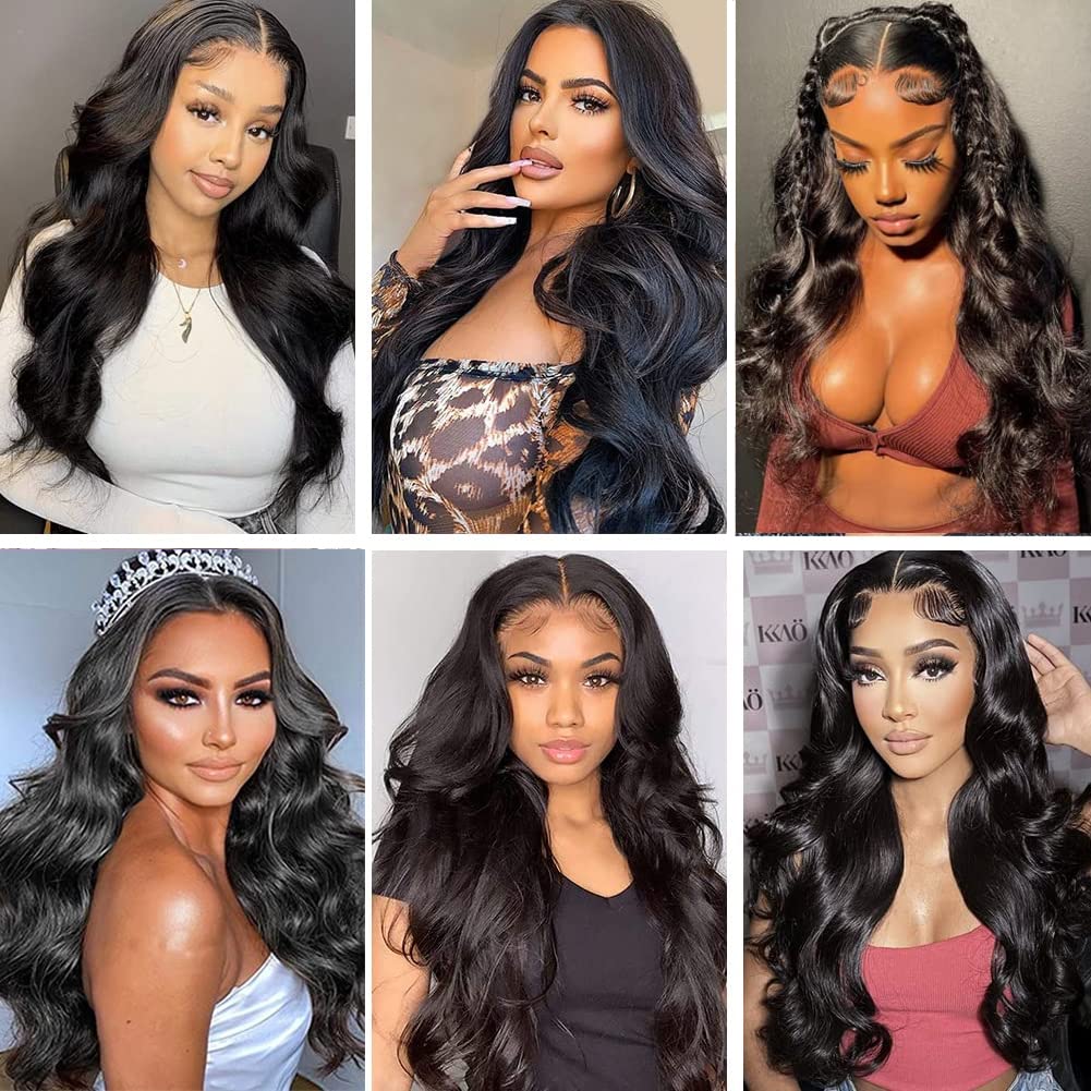 Zezejenhu – Manojos de cabello humano virgen brasileño ondulado 12A, extensiones de cabello humano Remy brasileño para mujeres negras, color negro