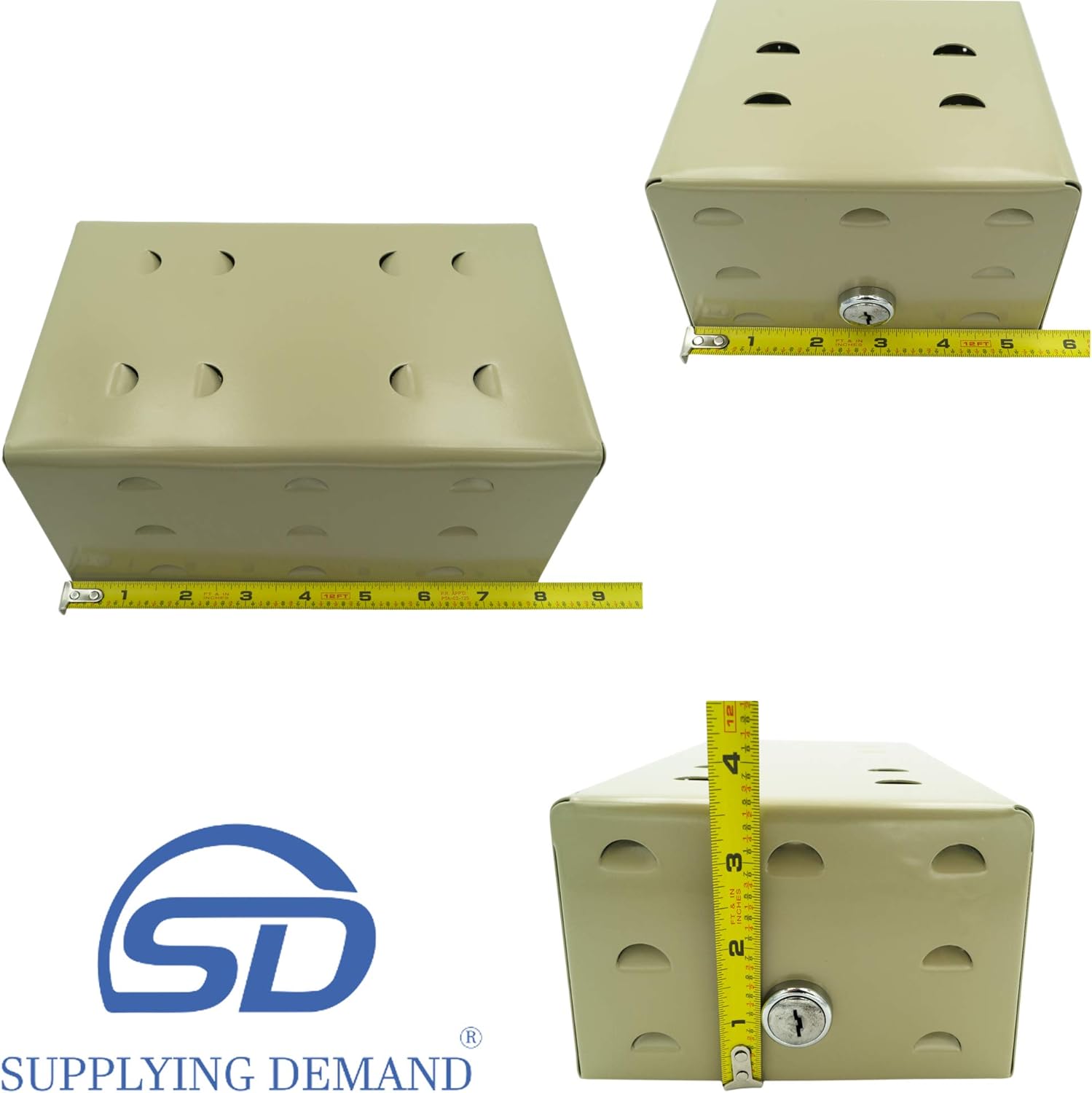 Supplying Demand BTG-UWM – Protector de termostato de acero HVAC Dimensiones internas 6-34 x 4-12 x 3-916 pulgadas