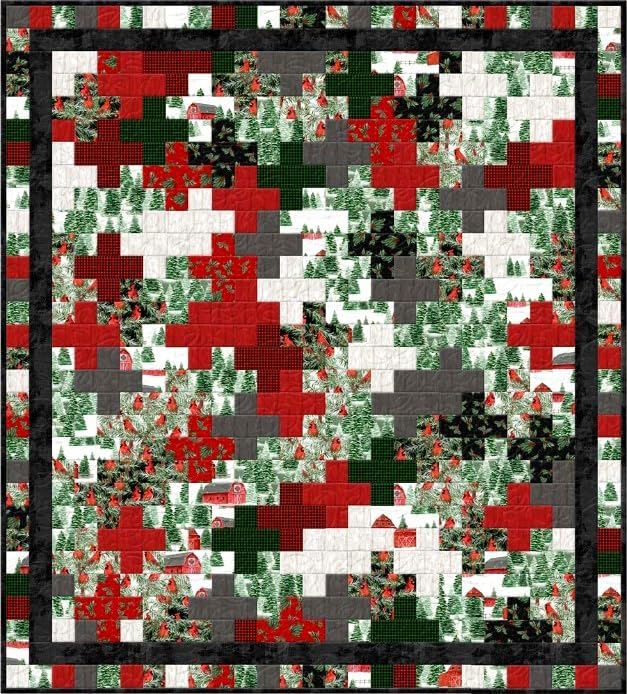 Wilmington Prints Country Cardinals Winter Scenic Multi, tela de The Yard