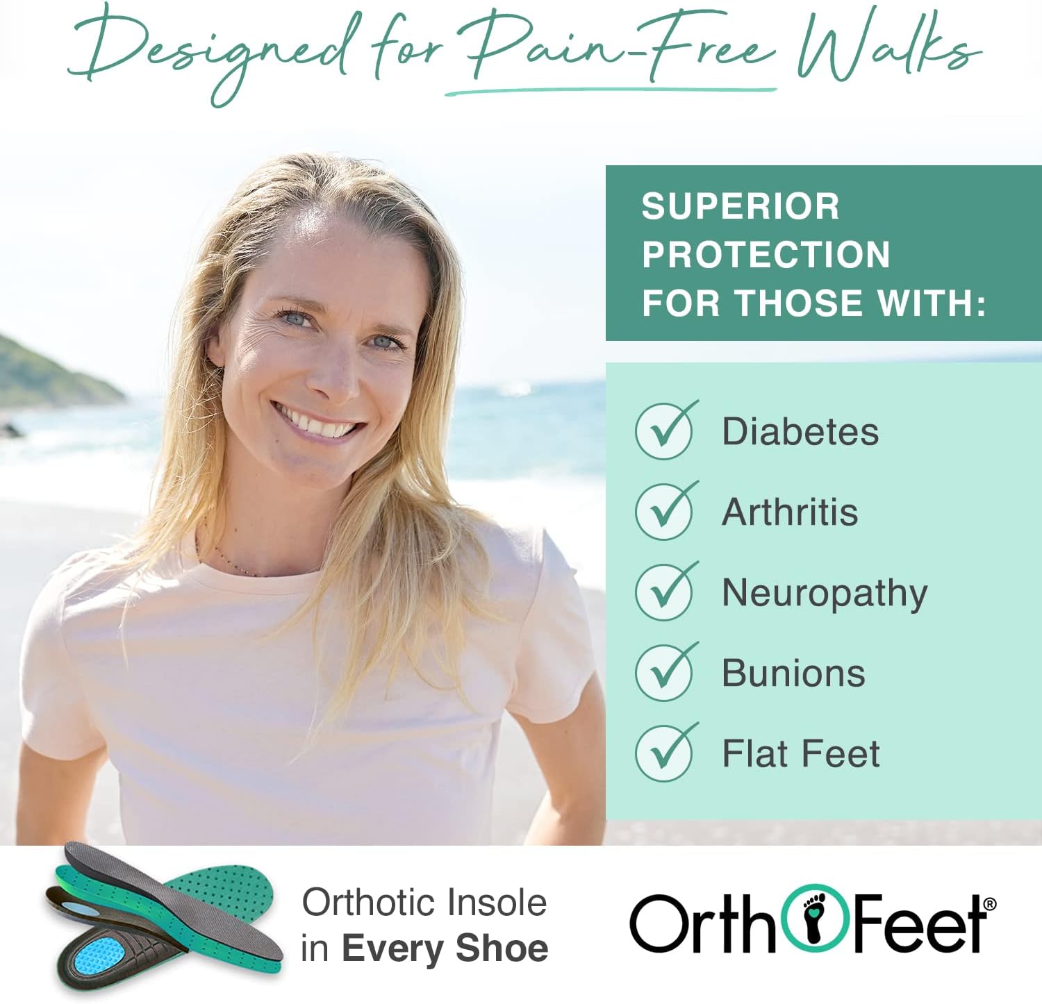 Orthofeet Sandalias de soporte de arco para mujer, ideales para aliviar el dolor de talón y pies. Diseño terapéutico con soporte de arco, refuerzo