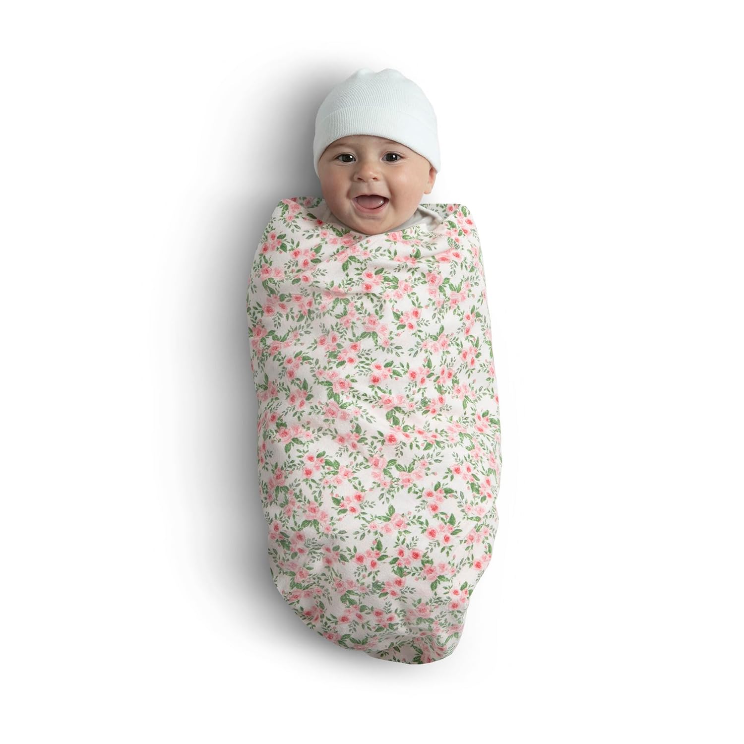Delta Children Mantas de franela 100% algodón para niñas y niños, 30 x 30 pulgadas (paquete de 4), rosa floral