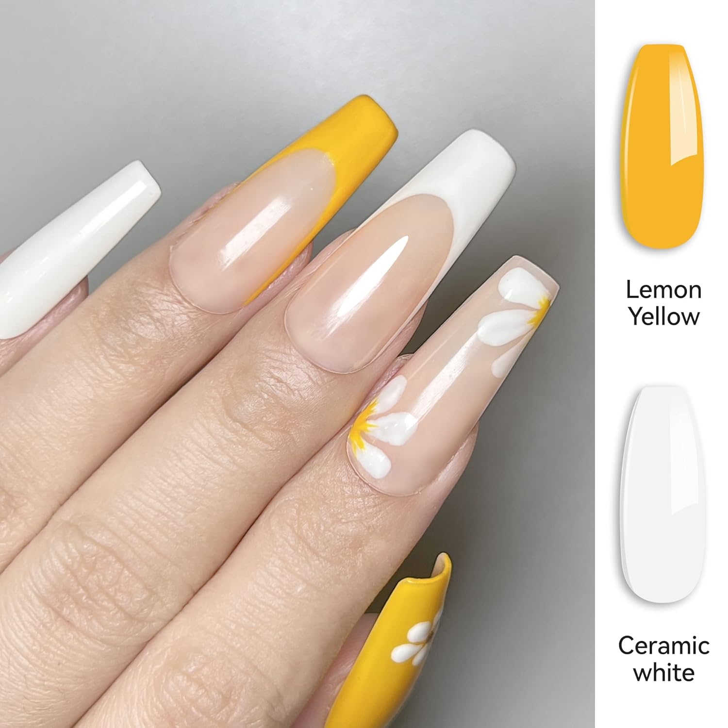 YTD Likomey Esmalte de uñas de gel, 1 unidad de 0.5 onzas líquidas, color amarillo limón, gel de uñas UV Soak Off, manicura en casa de salón de