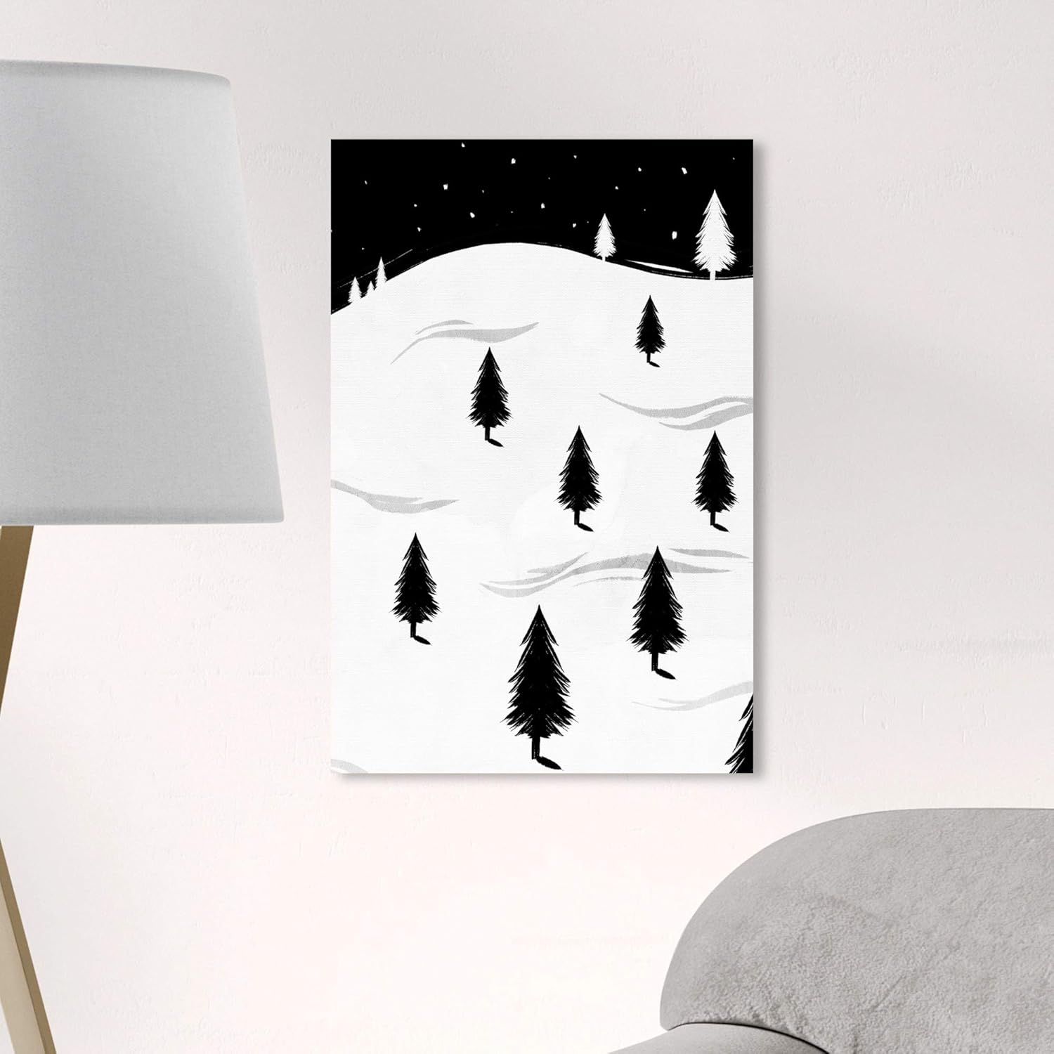Wynwood Studio Lienzo decorativo para pared de vacaciones y de temporada, diseño de paisaje de pino, decoración navideña para el hogar, 16 x 24