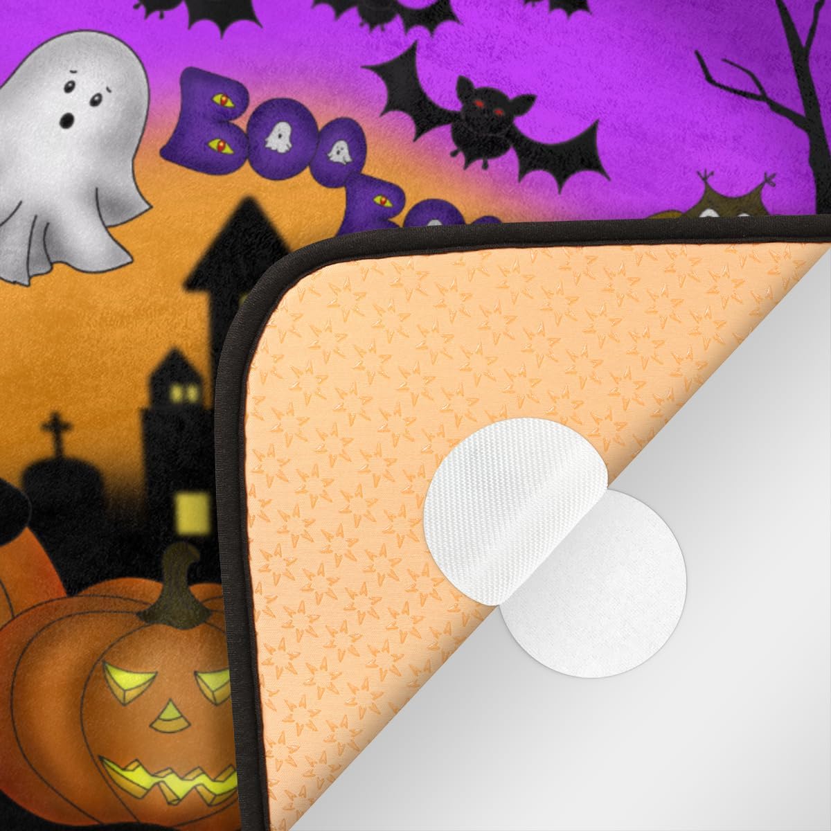 cfpolar Alfombra de cocina de fantasma, castillo de Halloween, antideslizante, antifatiga, tapete de cocina para piso, tapete de cocina acolchado