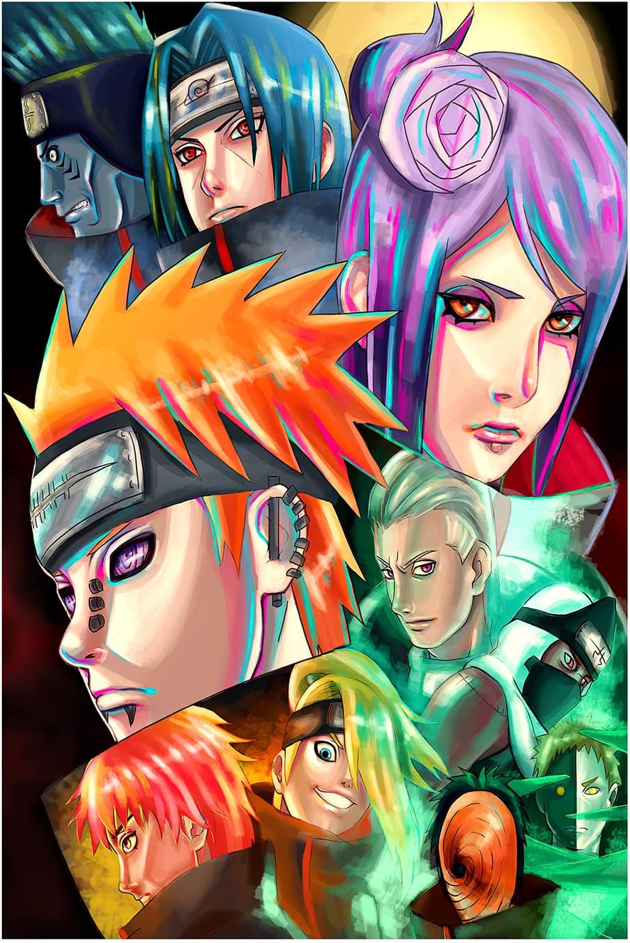 MinHua Akatsuki – Póster de organización de anime japonés, arte de pared para sala de estar, dormitorio, decoración de pared, carteles