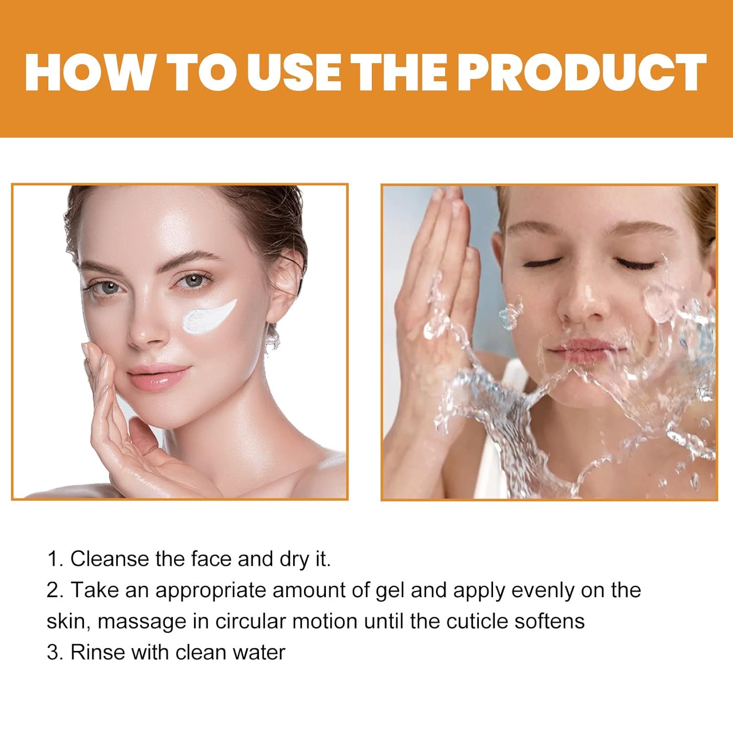2 unidades de gel exfoliante de naranja, gel exfoliante para la piel de la cara y el cuerpo, exfoliante facial hidratante de limpieza profunda.