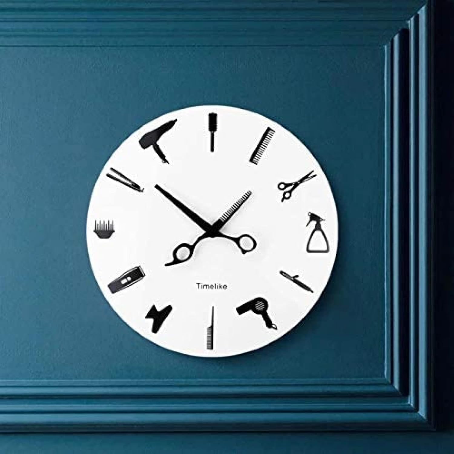 Reloj de pared Barbería Reloj de pared Barbería Equipamiento Herramientas Reloj de pared Diseño moderno Barbería Señal de negocios Reloj de pared