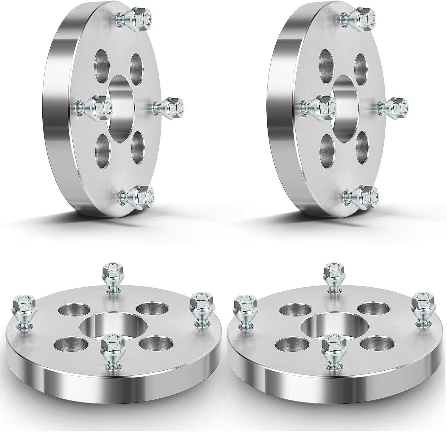 ECCPP 4 adaptadores de rueda de 4 lengüetas de 1 pulgada de 4×4 a 4×156 2.520 in con 10×1.25 compatibles con 2007-2014 para Outlaw 90 2003-2007 para