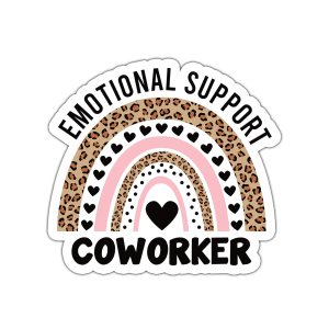 Emotional Support Coworker Stickers, Vinyl Office Humor Decal, Coworker Stickers For Laptops, Water Bottles, Phone Cases, Colleague Sticker, Emotional Support Coworker Stickers, Vinyl Office Humor Decal, Coworker Stickers For Laptops, Water Bottles, Phone Cases, Colleague Sticker,