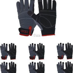 HANDLANDY – Guantes de trabajo para hombre aptas para pantalla táctil, guantes para mecánico flexibles y transpirables, con nudillos y palma HANDLANDY – Guantes de trabajo para hombre aptas para pantalla táctil, guantes para mecánico flexibles y transpirables, con nudillos y palma