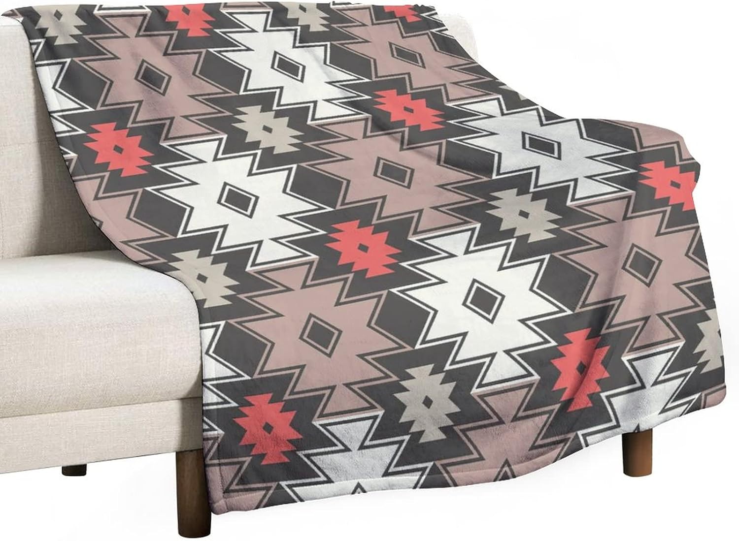 Aztec Manta bohemia, nativa americana, bohemia, étnica, tribal, a rayas, geométrica, bohemia, súper suave, manta de franela para cama y sofá