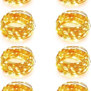 Fiuottu Paquete de 8 luces de hadas, 7 pies, 20 luces LED alimentadas por pilas para centros de mesa de boda, fiesta, Navidad, decoración de mesa, Fiuottu Paquete de 8 luces de hadas, 7 pies, 20 luces LED alimentadas por pilas para centros de mesa de boda, fiesta, Navidad, decoración de mesa,