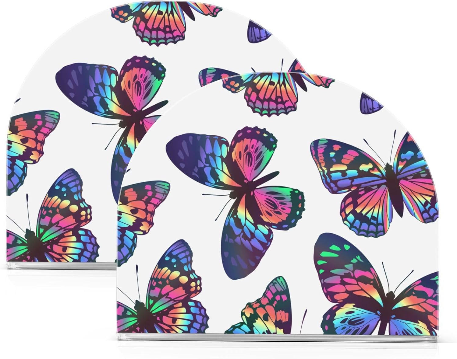 Multicolored Butterflies Napkin Holder Acrylic U-Shaped Napkin Holder Living Room and Dining Table