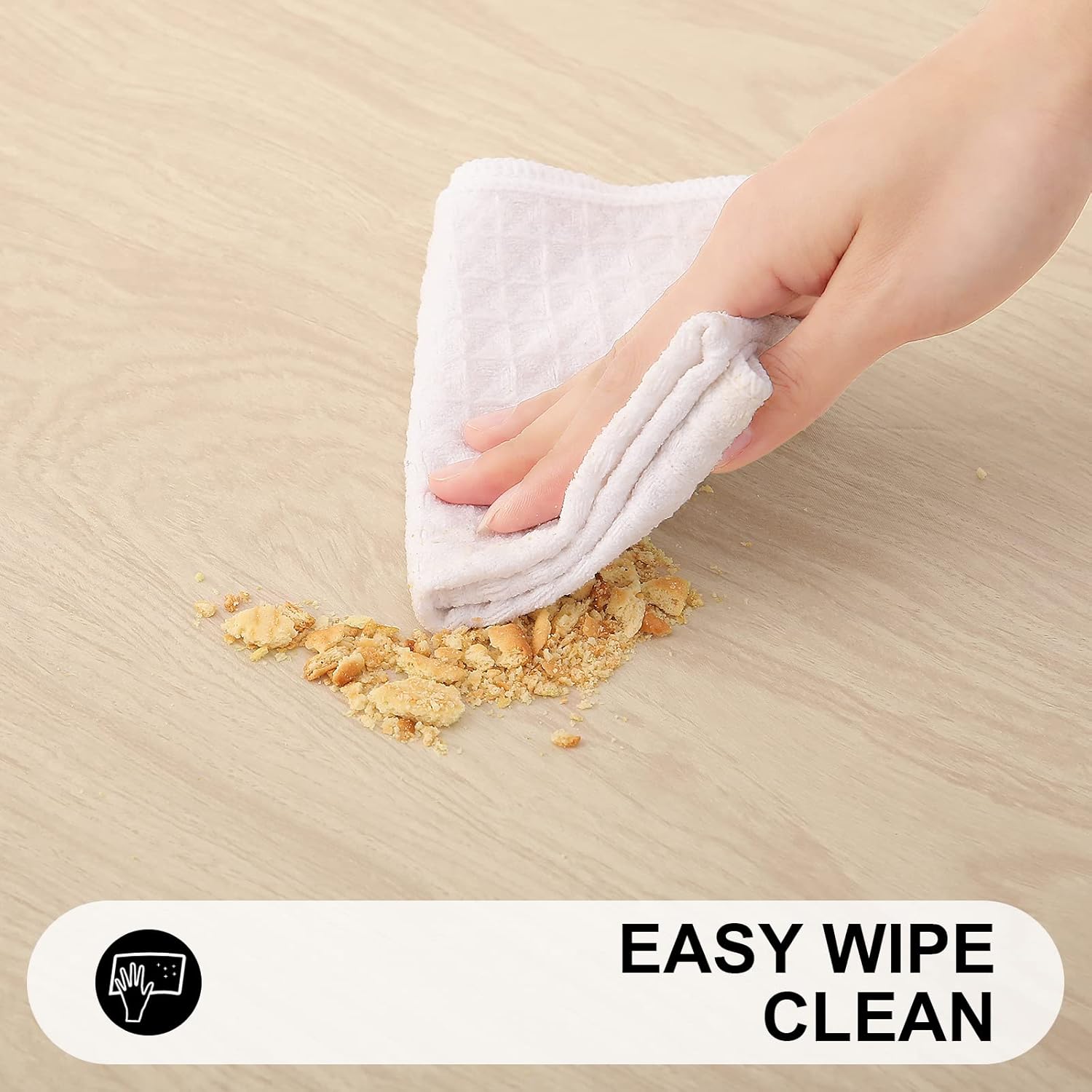 smiry Mantel rectangular de pícnic, fundas elásticas impermeables para mesas de 6 pies, manteles de vinilo con parte trasera de franela lavable para