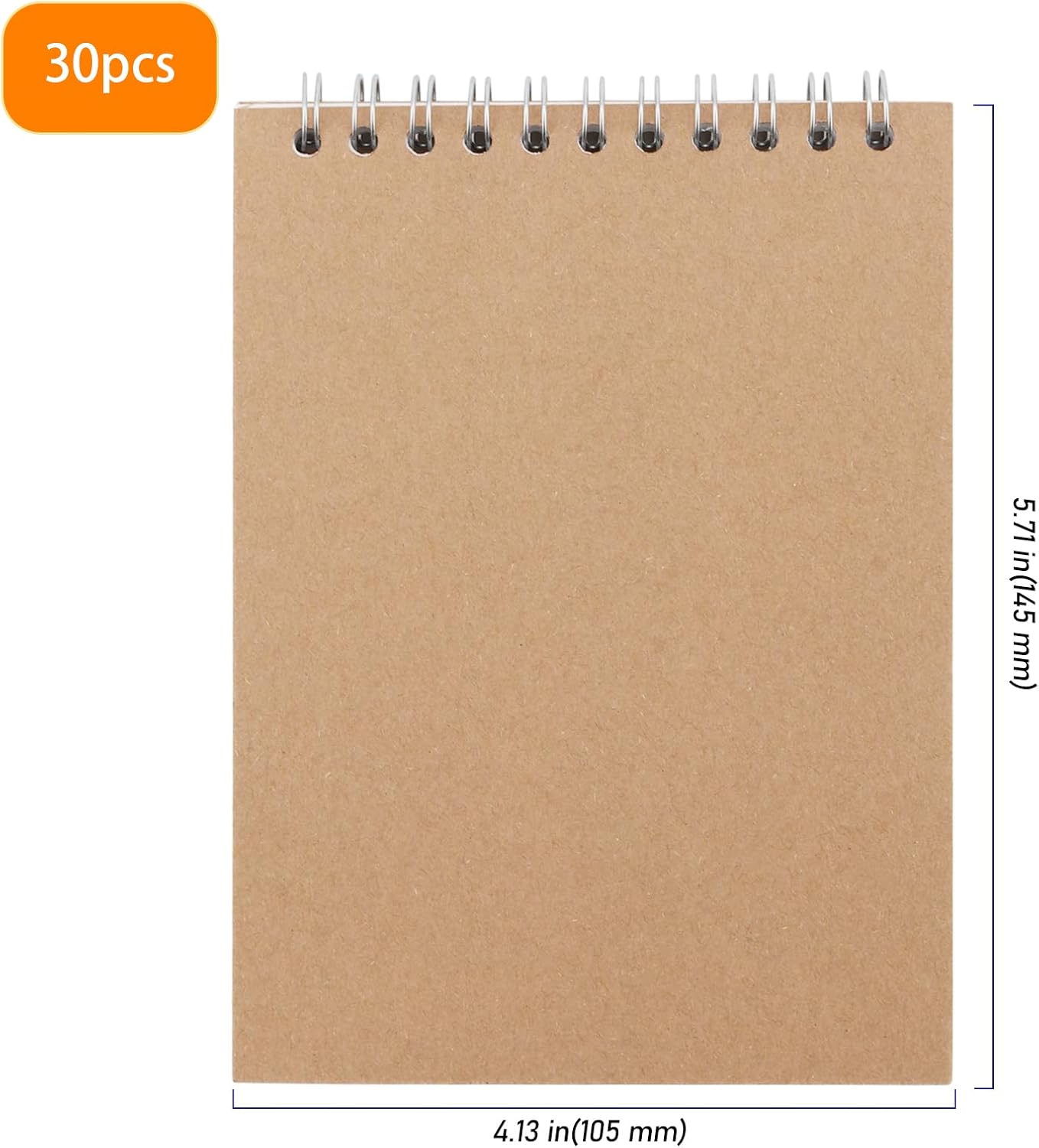 ZEONHEI Paquete de 30 blocs de bocetos A6, cuadernos de bocetos encuadernados en espiral superior, 60 hojas120 páginas, blocs de dibujo de páginas