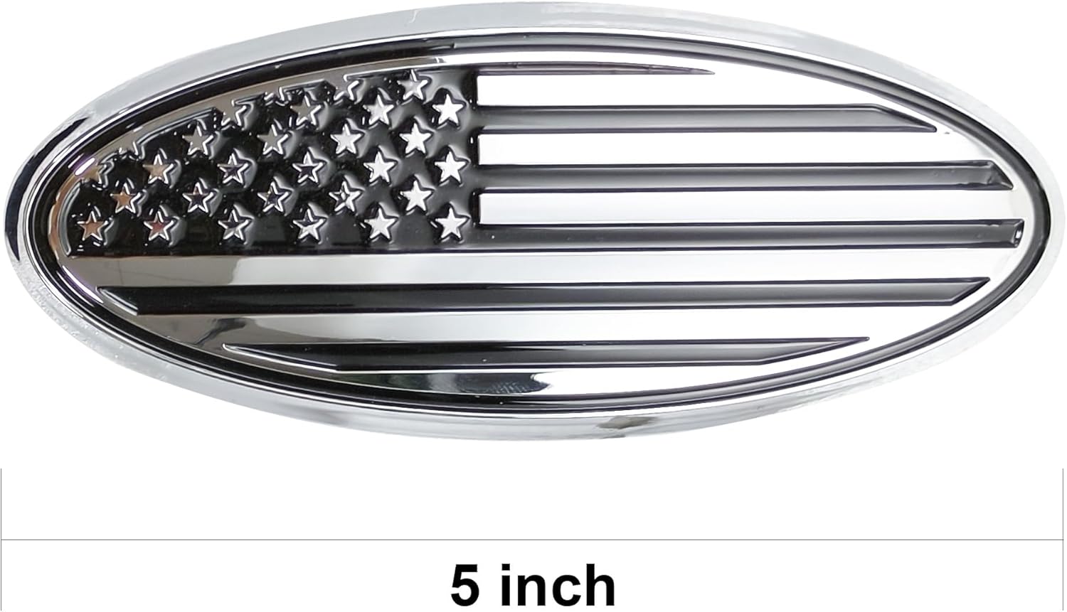 Yukauto Emblema de bandera superpuesta para puerta trasera, insignia de la bandera estadounidense de 5 pulgadas para Ford Bronco Sport 2020 2021