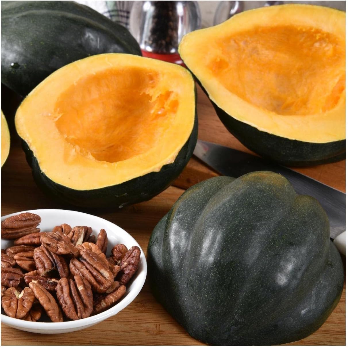 Everwilde Farms – 20 semillas orgánicas de calabaza de invierno de bellota King – Paquete Gold Vault