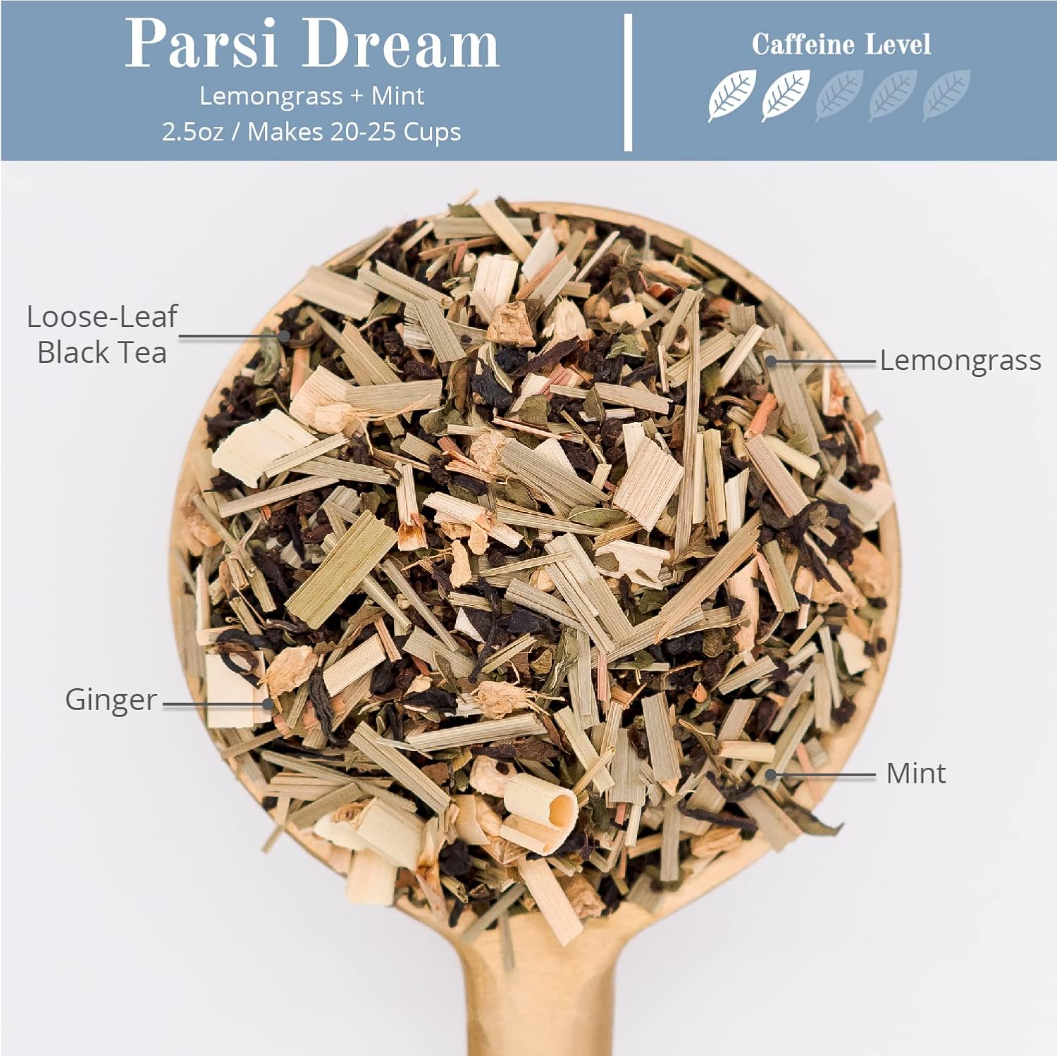 The Chai Box – Parsi Dream – Té de hojas sueltas negras con hierba de limón, jengibre, menta. Una celebración de la hermosa cultura Parsi –
