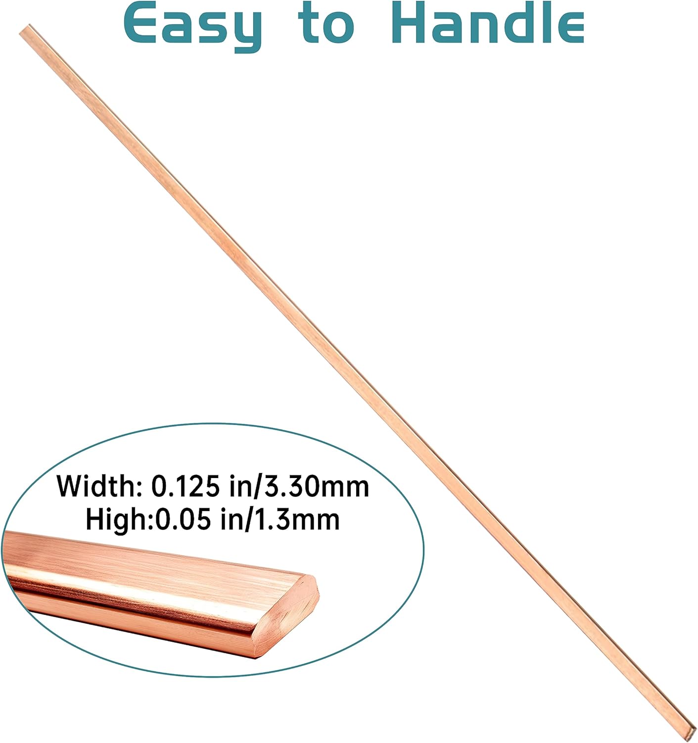 YEJJET Varilla de soldadura de cobre autoflujante de 14 pulgadas, varillas de soldadura de cobre de fósforo para reparación de cobre, HVAC (grosor