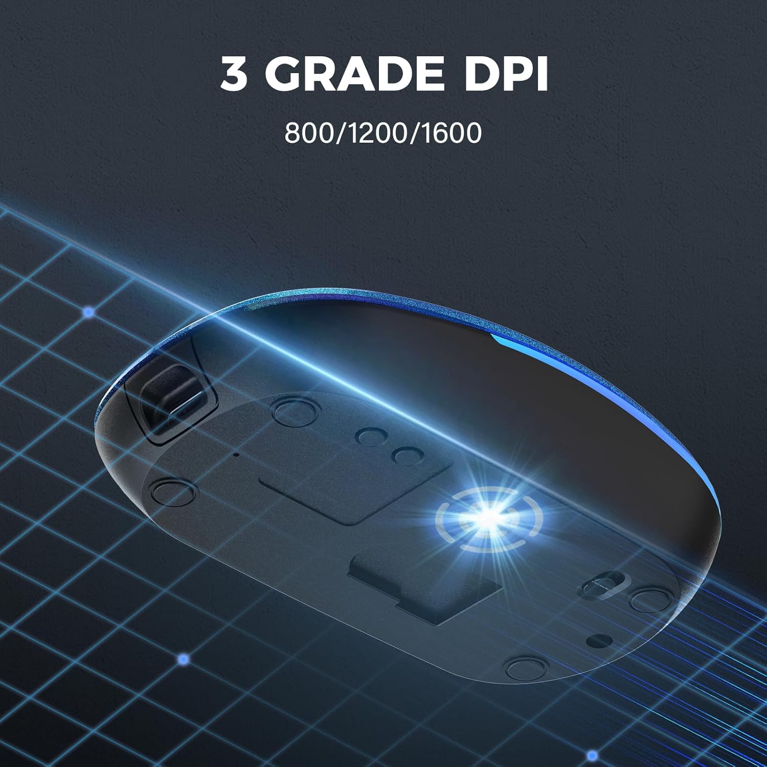 Mouse inalámbrico, mouse USB para computadora de 2.4 G, recargable RGB, ultra silencioso, mouse inalámbrico portátil para PC, laptop, escritorio,