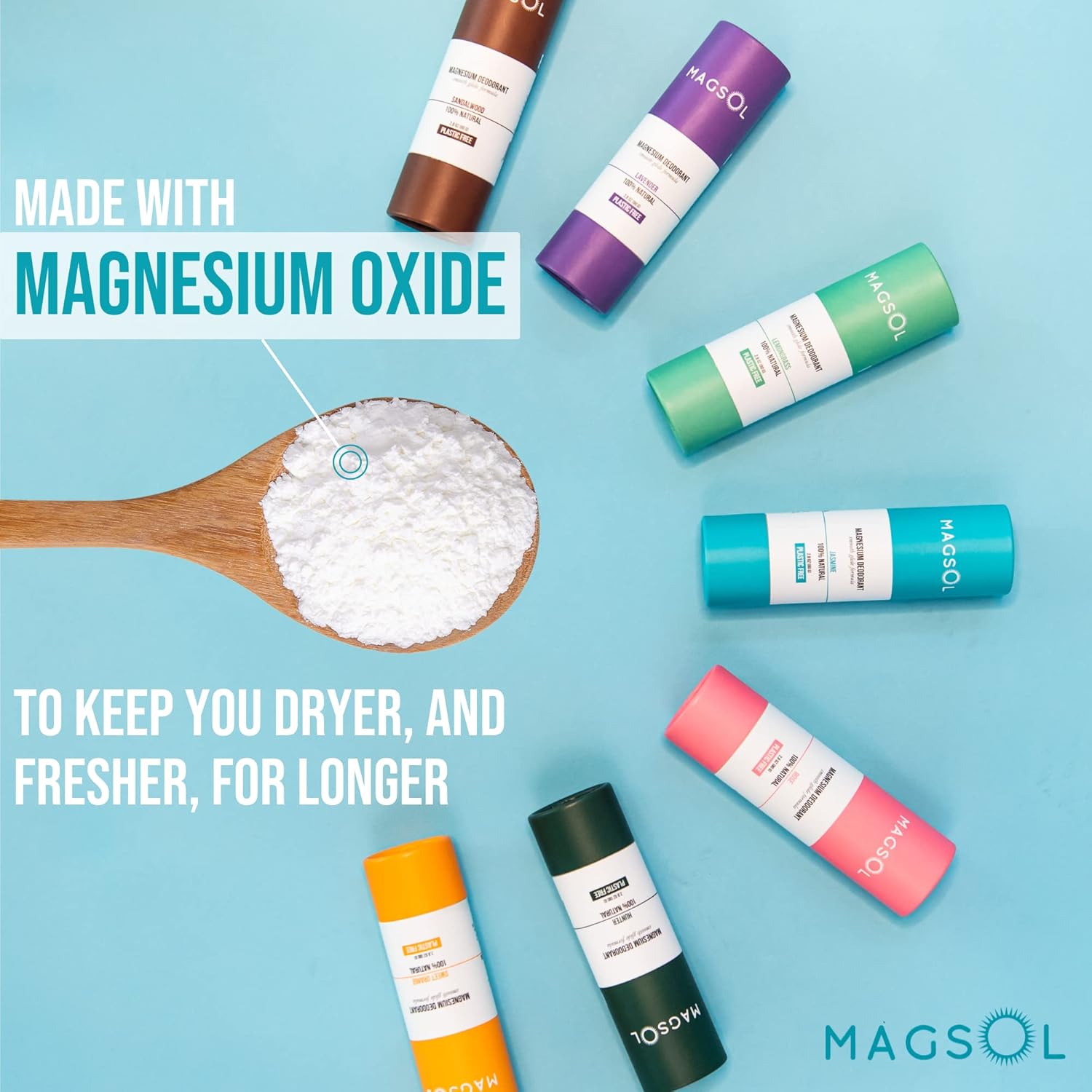 MAGSOL – Desodorante natural para hombres y mujeres, perfecto para pieles ultra sensibles, desodorante sin aluminio para hombres, desodorante sin