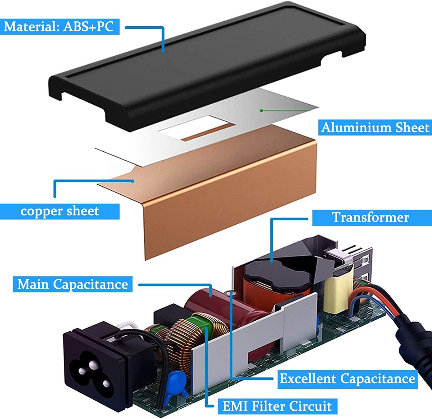 Cargador adaptador de CA de repuesto para MSI MS-1451-ID1, MS-1454-ID1, MS-1462, MS-1471 MSI MS-1481, MS-163A, MS-163C, MS-163K, MS-168A MSI