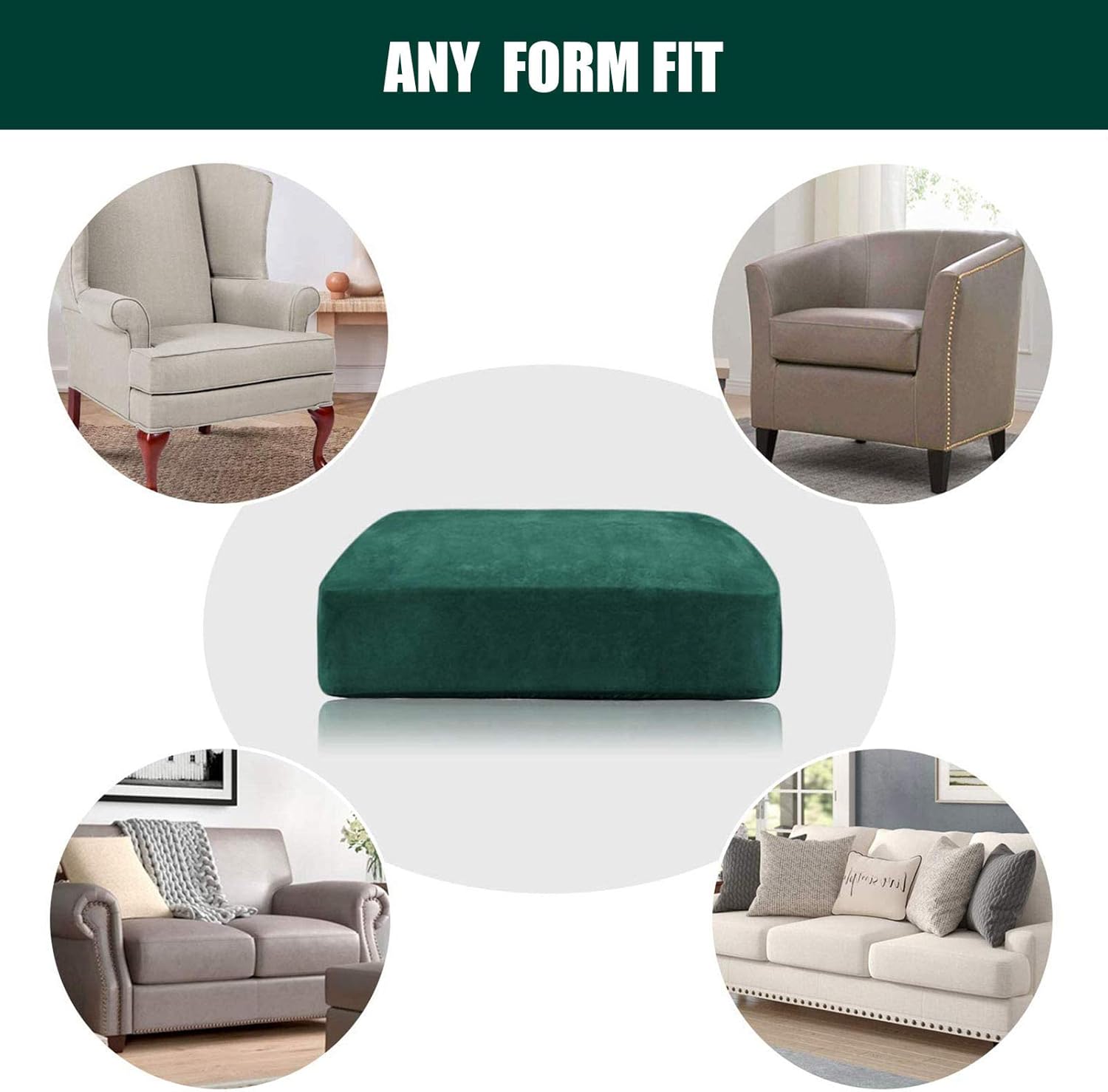 CAMZ NZTQDR – Funda de cojín elástica de terciopelo para sofá individual en forma de L, funda para sofá Chaise Longue para sofá de 1, 2, 3 cojines,