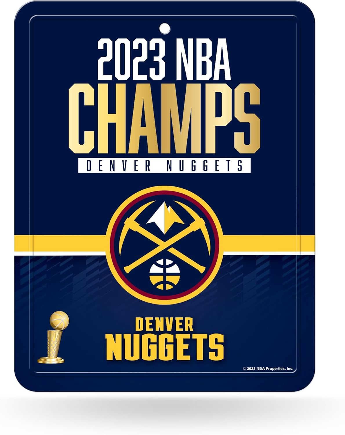 Rico Industries NBA Basketball NBA Champions – Cartel de estacionamiento de fibra de carbono de 8.5 x 11 pulgadas, ideal para cueva de hombre,