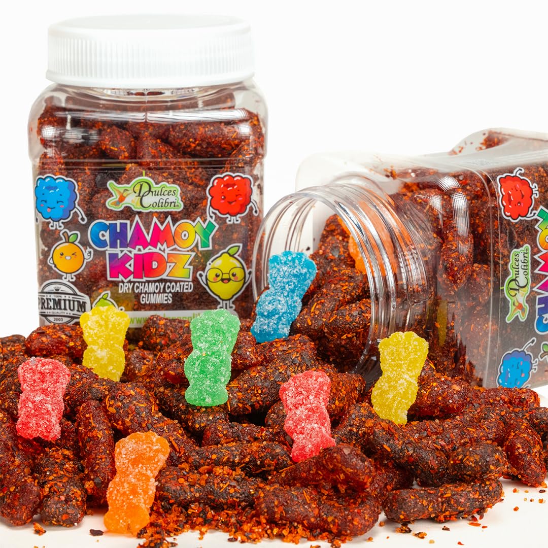 Dulces Colibri – Premium Chamoy Sour Kidz  Parche agrio recubierto de Chamoy seco para niños  Sin desorden  Hecho a mano  Sabor duradero