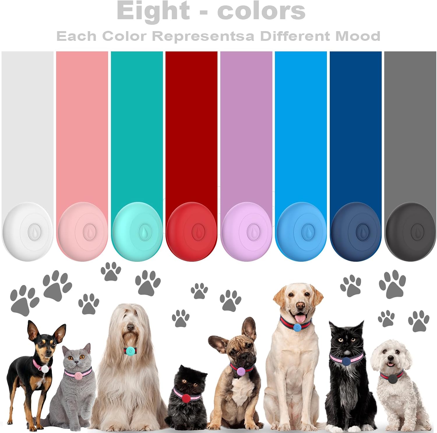 Airtag – Soporte impermeable para collar de perro, funda de silicona oculta impermeable para Airtag para rastreador GPS de mascotas, gatos, perros,