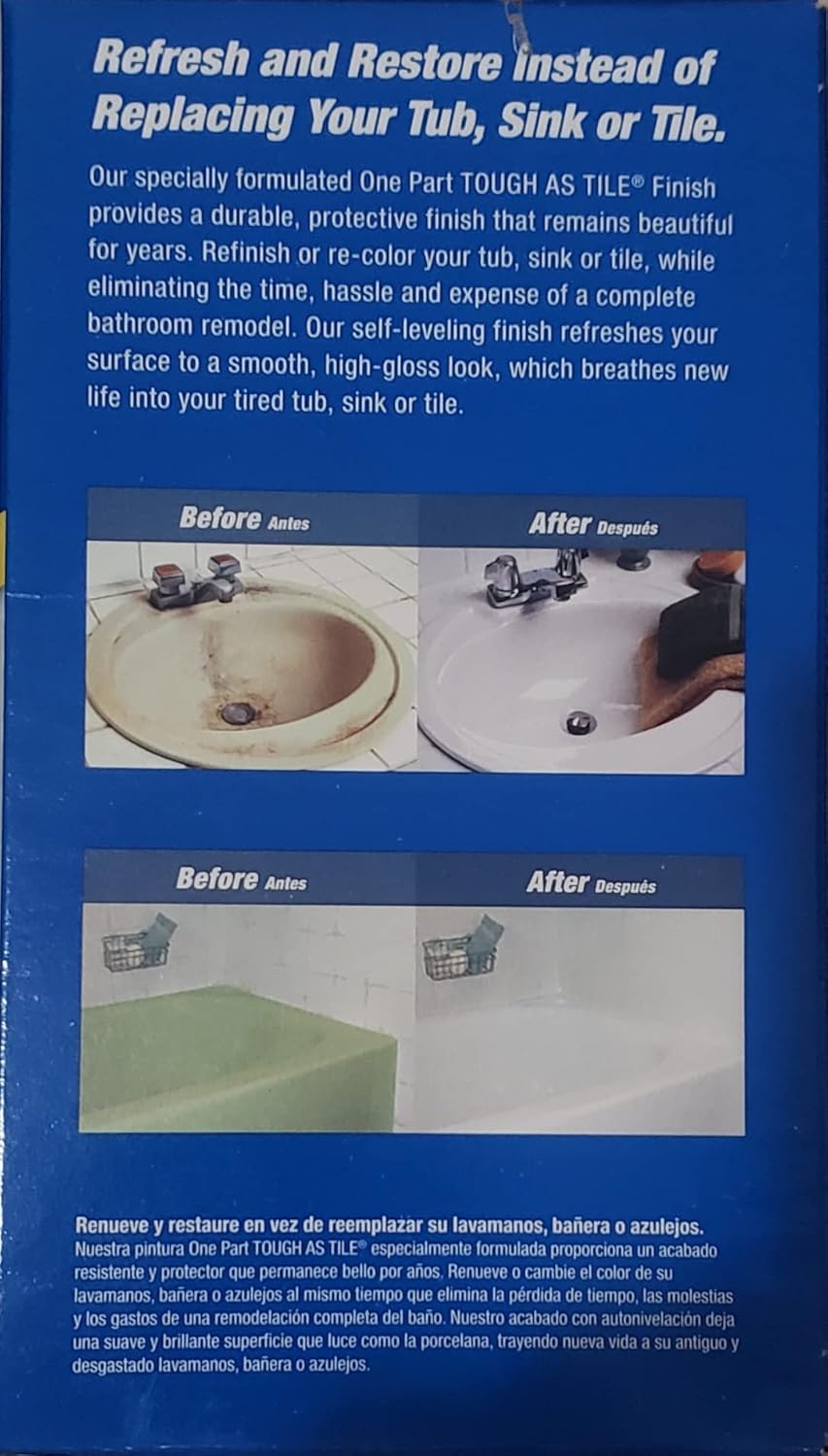 Homax – Kit de reacabado de azulejos y bañeras, color blanco, resistente, Blanco